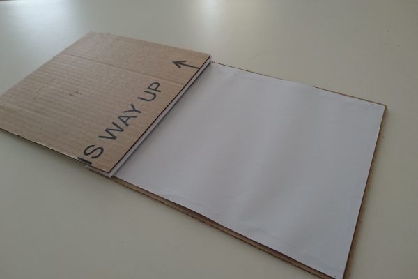 Paper/Cardboard mockup of the Brochure cover